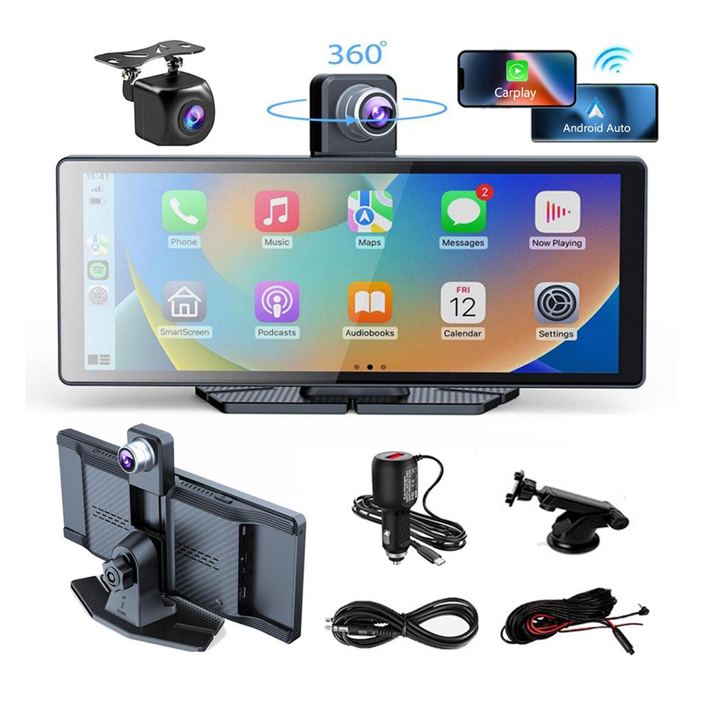 Portable 10.26Inch HD IPS Touchscreen Car Stereo Radio 4K Dash Cam Dual Screen Display Intelligent