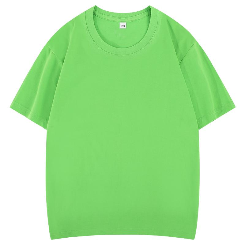 2026 Hot Sale Kids 100% Cotton Solid Color Round Neck T-Shirt - Soft & Comfy Basic Tee KXINKIDT