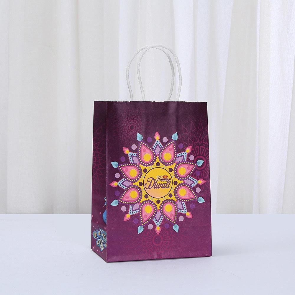 StoBag Diwali Paper Tote Bags Recyclable Gift Bags for Festival of Lights Party Favors Sweets Packaging Return Gifts Pooja