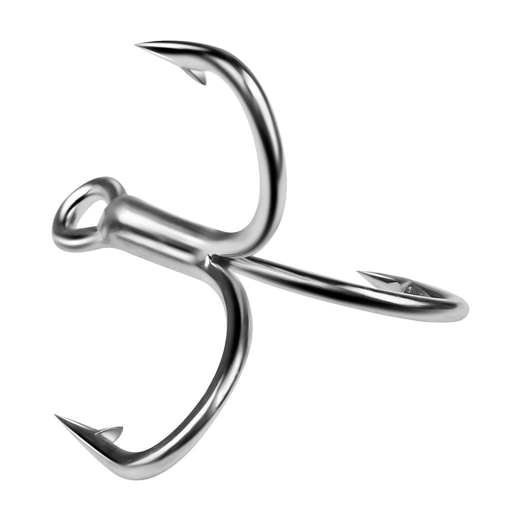 10pcs 4X Strong Treble Hooks Saltwater Freshwater Fishing Hooks with 4X Enhanced Anti-Rust & Sharpness