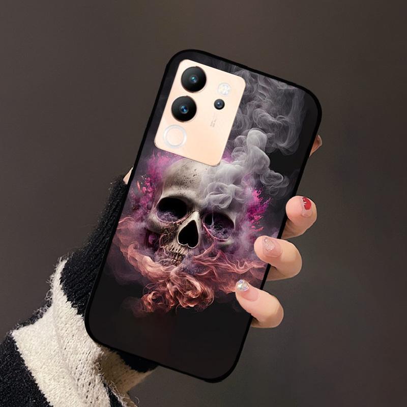 For Vivo V30 Lite 5G Case Fashion Cat Astronaut Flower Phone Bag For Vivo V30Lite 5G Luxury Protector Fundas Black Coque