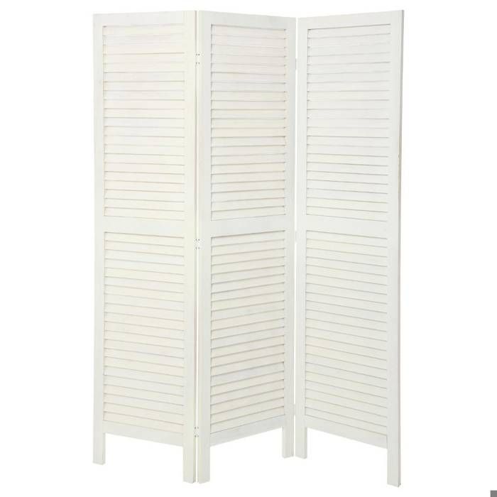 Paravent "Camila" en bois beige H170cm - Atmosphera createur d'interieur