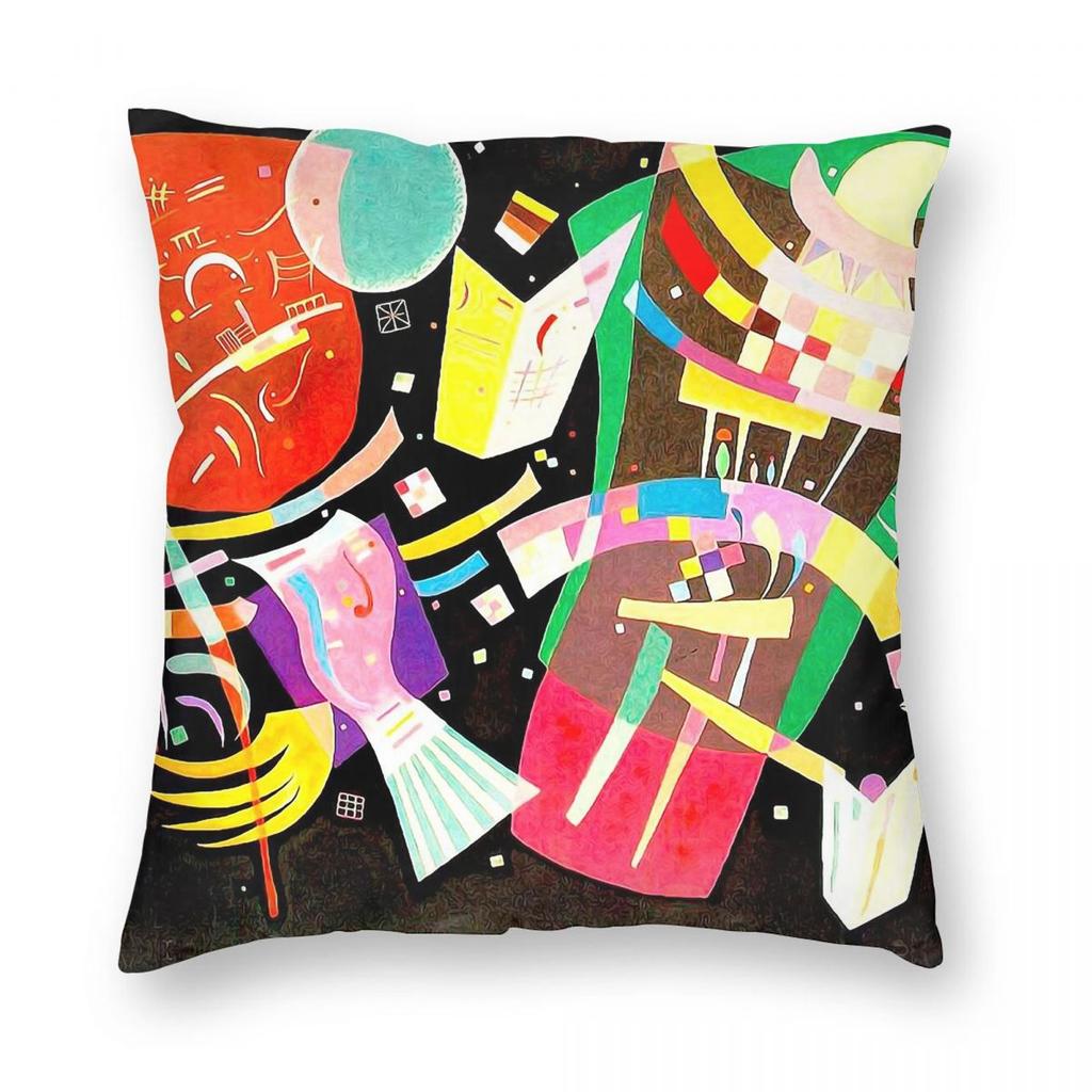 Composition X Wassily Kandinsky Square Pillowcase Polyester Linen Velvet Creative Zip Decorative Pillow Case Home Cushion Cover