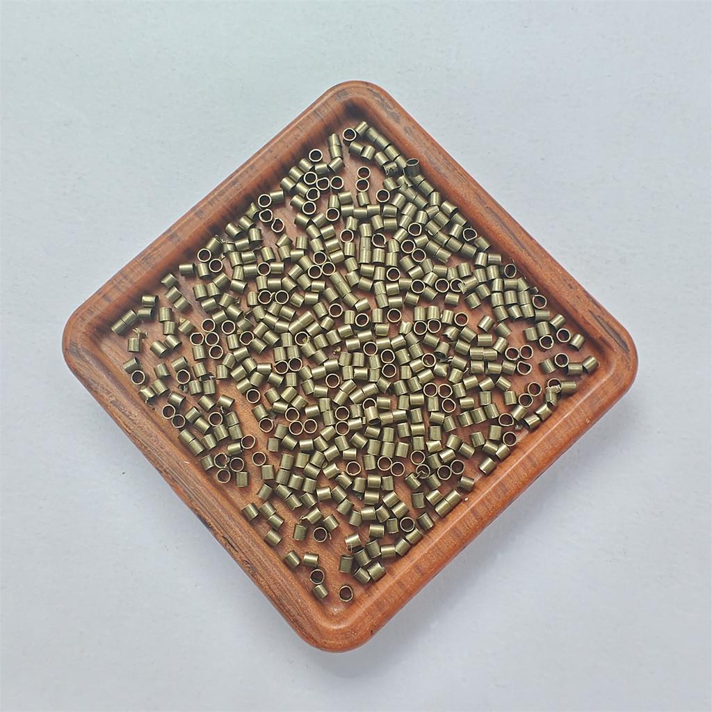 1000/600pcs/lot Mini Alloy Stopper Spacer Beads Gold Sliver Bracelet Finding DIY 1.5mm 2mm Cylinder Tube End Beads for Jewelry Making