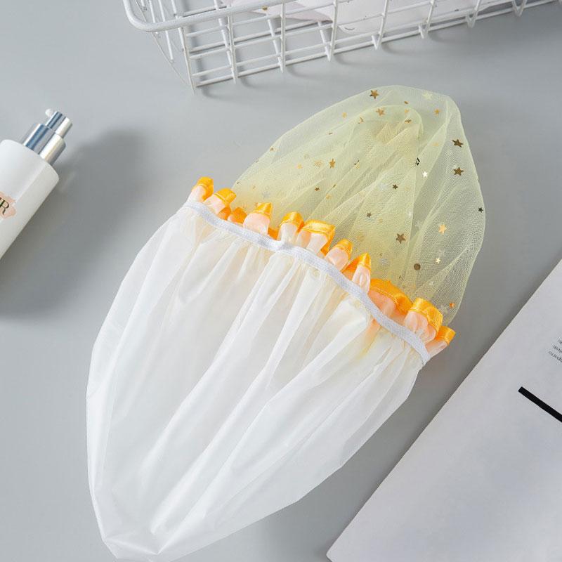 1PC shower cap for women, waterproof for bathing, household use, makeup, kitchen, oil fume and dust cover