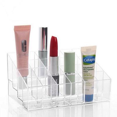 24 Rom Trapesformet Klar Sminkeholder Leppestift Lotion Kosmetikk Organizer