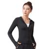 Giacca da Yoga con Cappuccio Slim-Fit Juyitang - Alta Elasticità, Nude, Cardigan a Maniche Lunghe