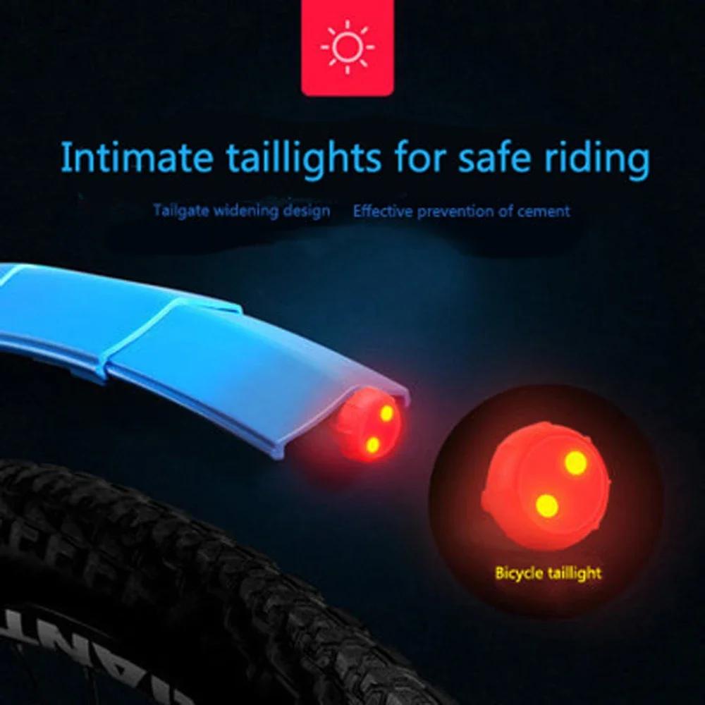 Mountain Bike Retractable Mudguard with 26 Inch Foldable Tail Lights Splash Blocking Tool Portable Outdoor Cycling Accessories