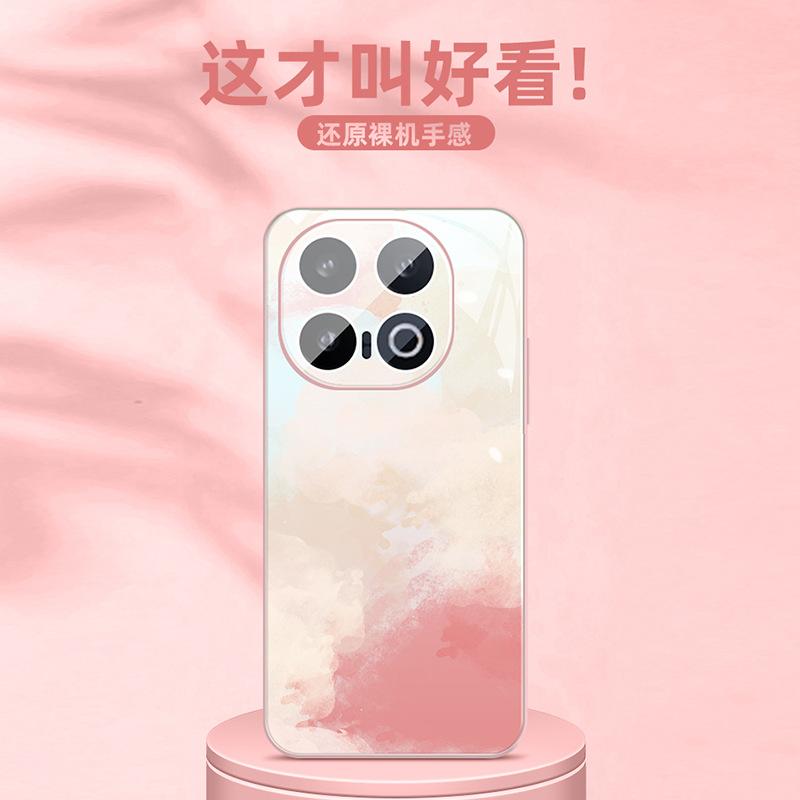Applicable to iqoo13 mobile phone case, new simple wind rose gold IQOO ice-sensitive crystal transparent heat dissipation glass 13 with its own mirror