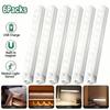 6pc Wireless Rechargeable LED Motion Sensor Cabinet Light - Ideal for Closet, Kitchen, Wardrobe, Stairs - Battery Operated Night