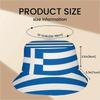 Greek Flag Unisex One-piece Full Print Casual Fashion Bucket Hat Suitable for Outdoor Holiday Travel Birthday Gift Party Gift