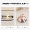 2Pcs Toilet Press Easy To Use Cleaning Tape Toilet Button Switch Donut Shape Toilet Press Switch Toilet Accessory