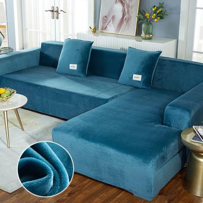 Samtstoff passt auf Couch, Sessel, Zweisitzer oder Chaiselongue. Kaufen Sie zwei separate Bezüge, um Ihr gesamtes L-förmiges Sofa abzudecken.