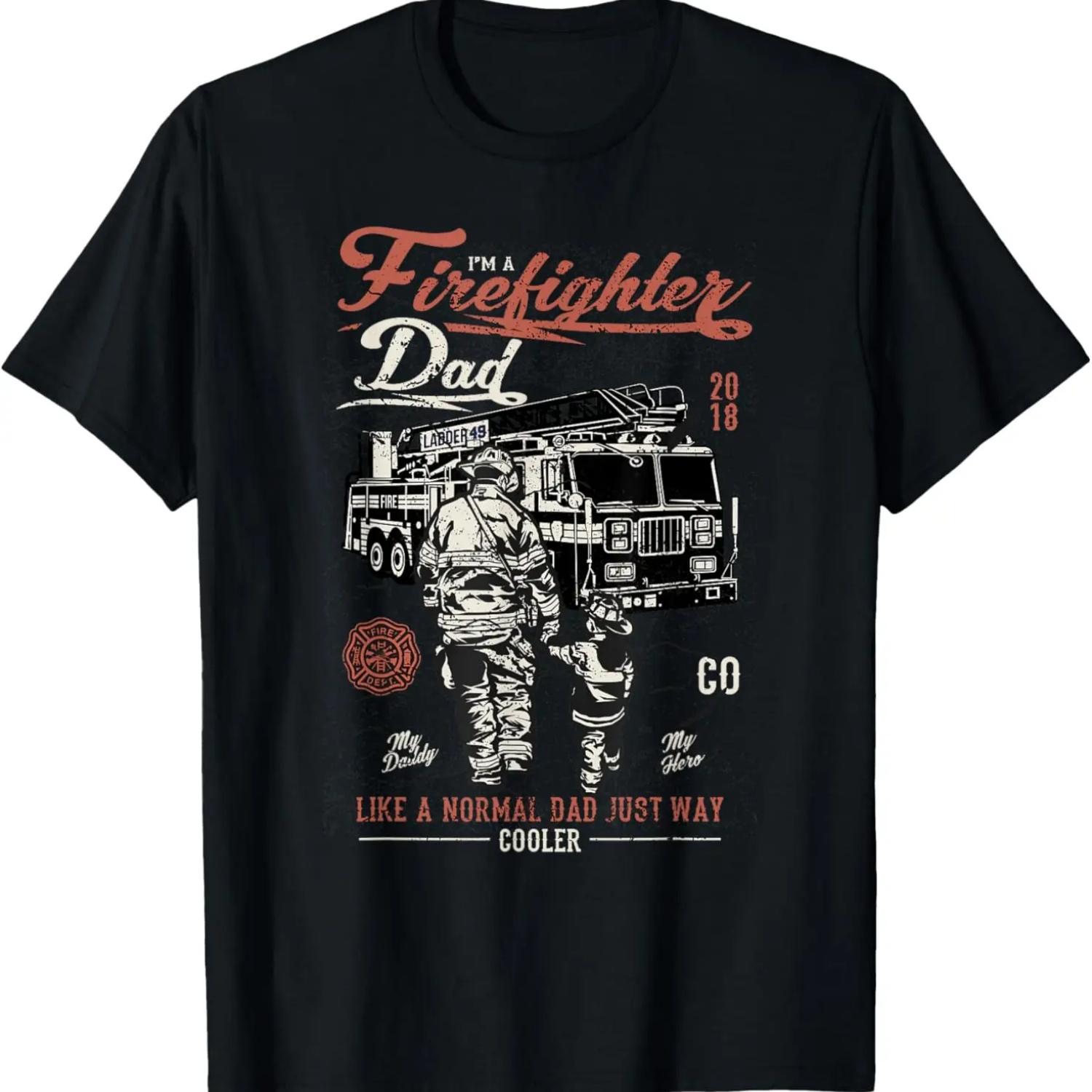 

I`m Firefighter Dad Like A Normal Dad T-Shirt XXXXXL чорний