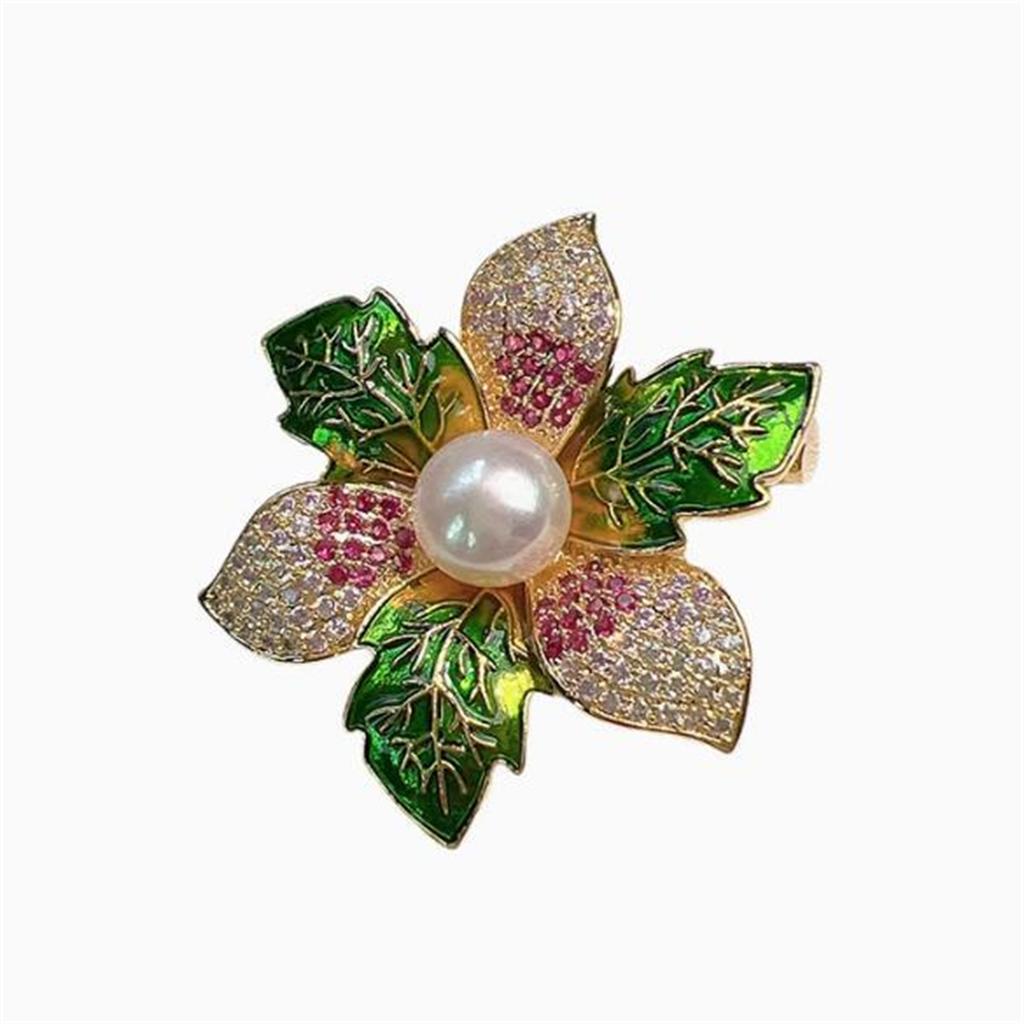 1Pc Creative Cute Bauhinia Flower Brooch Retro Romantic Pin Elegant Exquisite Jewelry Accessories Party Festival Birthday Gift