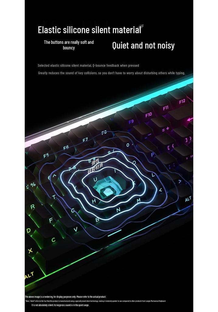 Langtu L99 Silent Wired Gaming & Office Keyboard with Mechanical Feel and Three Modes