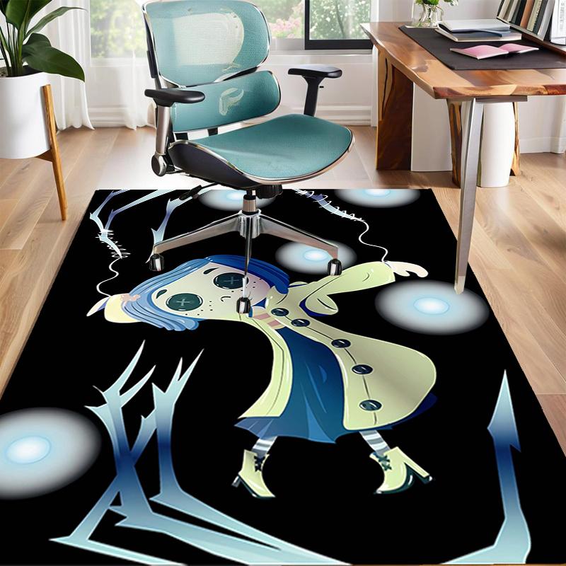 1pc C-Coraline (5) Design Area Rug - Non-Slip, Soft & Cozy Floor Mat for Living Room, Bedroom, Office - Indoor/Outdoor Decorative Carpet