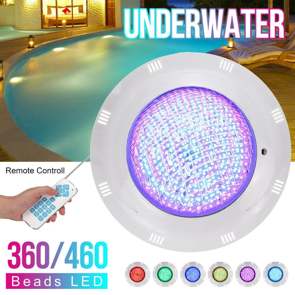 IP68 RGB LED Swimming Pool Light 360/460LED Waterproof AC12V Outdoor Underwater Lamp Pond Spotlight with Remote Control
