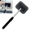 Lightweight Aluminum Alloy Tool Car Windshield Cleaner with Retractable Handle & Rotating Head Microfiber Pads, Auto Glass SUV Window Cleaning
