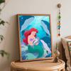 Disney Digital Oil Painting Art Kit Mermaid and Dolphin Handmade Coloring Painting Home Decor