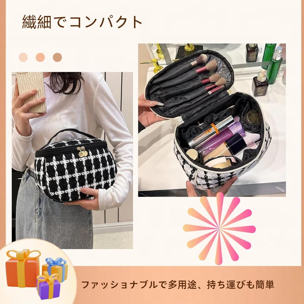 Tumecos Cosmetic Makeup Portable Cosmetic Multifunctional Vanity Travel Cosmetic Lightweight and Cute Makeup Makeup Toiletry Bag for Makeup and