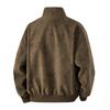 Men's leather jacket autumn and winter loose version tie-dye leather jacket stand-up collar retro American casual men's jacket