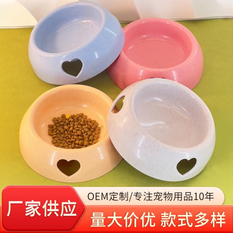 Non-Spill Pet Food Bowl Dogs Cats Plastic Feeding Dish With Stable Base Small Large Sizes