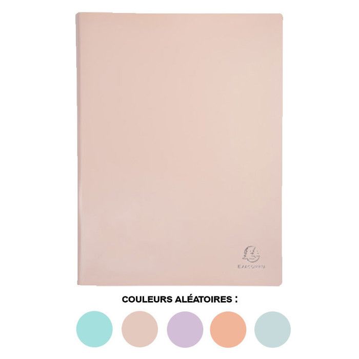 Protège-documents - exacompta - aquarel pp 120 vues - polypropylène semi-rigide - couleurs assorties