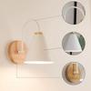 Corridor Wall Lamp Iron Lampshade Wall Mounted Curved Light for Bedroom Living Room Study Without