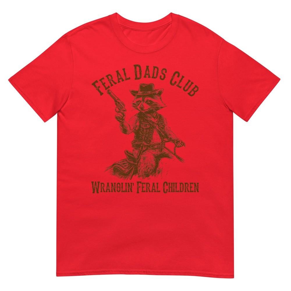 Raccoon Cowboy Feral Dads Club Wranglin Feral Children Tshirt S