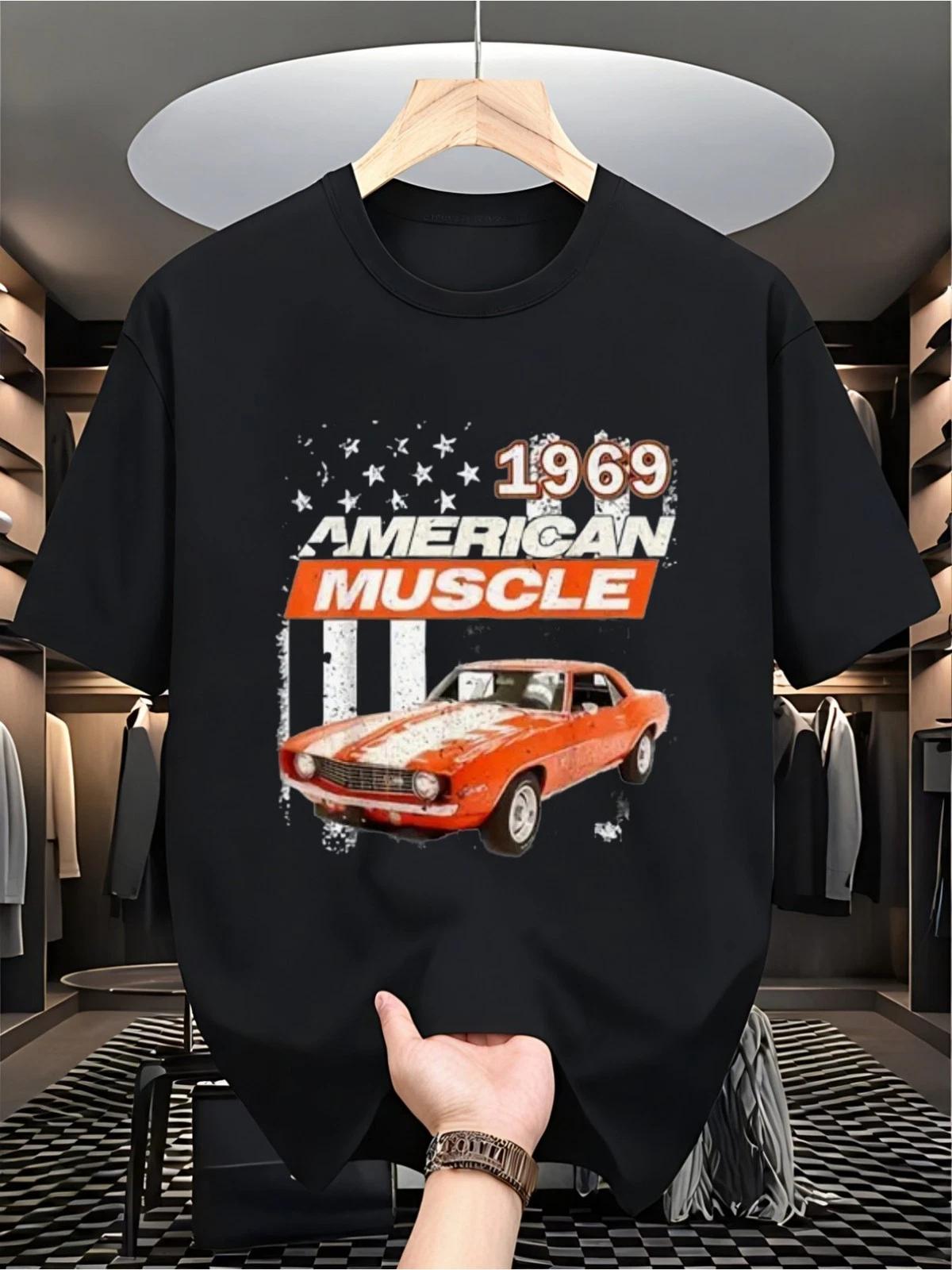 1969 Retro American Muscle Car Graphic T-Shirt Vintage Classic Car Lover Tee S