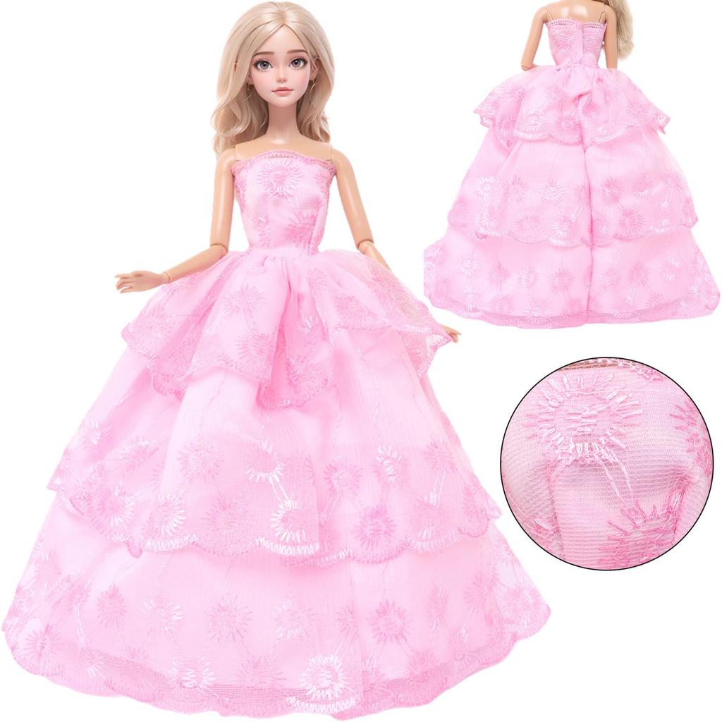 Bunte 11,5'' Mädchenpuppe Ballkleider Partykleider für 30cm 11,8'' Puppenkleidung Hochzeit Braut Outfits (KEINE PUPPEN)