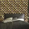 Black and Gold Tropical Gold and Black Pattern Wallpaper 50x1000