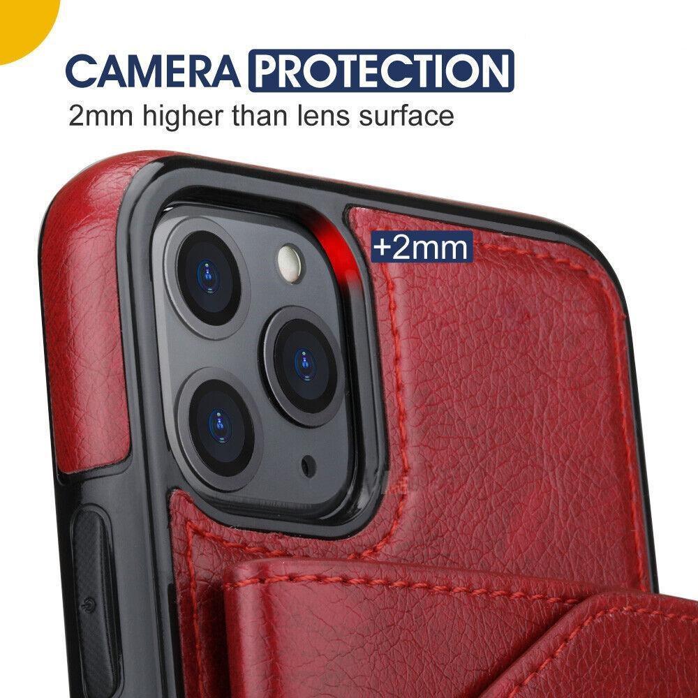 Luxury Leather Card Wallet Wristlet Lanyard Phone Case for iPhone 15 14 13 12 11 Pro Max XS MAX XR 8 for Samsung S23 S22 S21 Ultra Plus A12 A52 Huawei