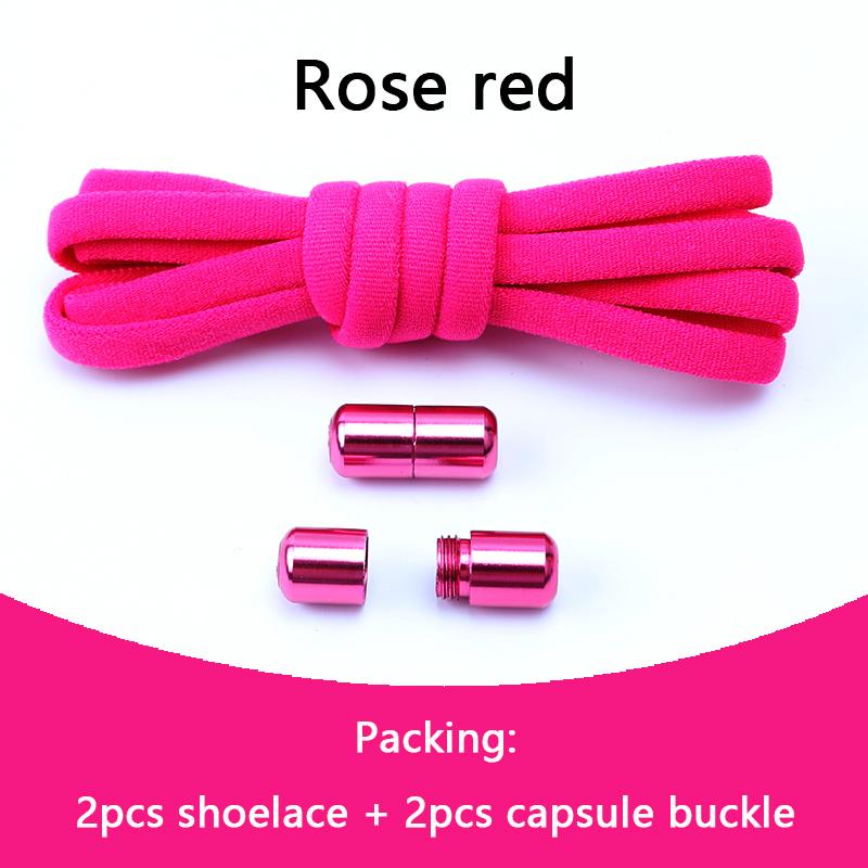 Elastische Schnürsenkel ohne Binden, halbrunde Schnürsenkel für Kinder und Erwachsene, Sneaker-Schnürsenkel, schnelle, faule Schnürsenkel mit Metallverschluss, Schuhbänder