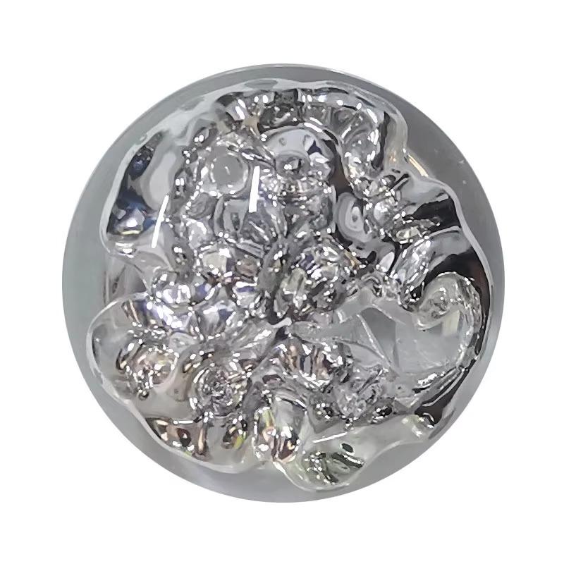 5pcs Creative Magma Pattern Buttons Luxurious Transparent Resin Shank Buttons Apparel Accessories