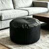 Round Pumpkin Pouf Cover Unstuffed Storage Bag Leg Bench Seat Cushion Cover  Toy Storage