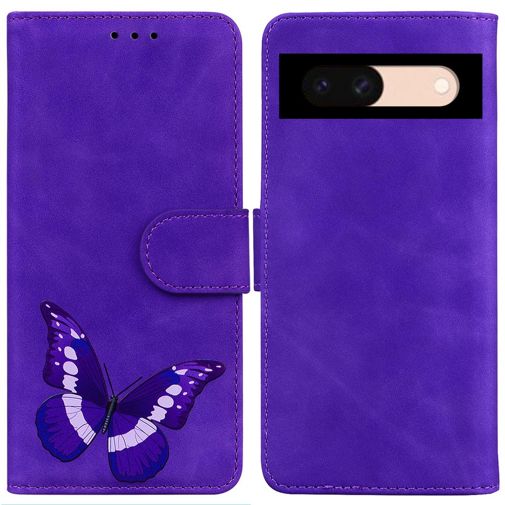 For Google Pixel 8a Phone Case Butterfly Printing Wallet PU Leather Stand Cover
