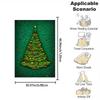 Christmas Tree Print Flannel Throw Blanket - Contemporary Style, Digital Printing, Non-Woven Polyester, All-Season Comfort, Reve