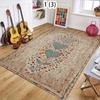 Rug Carpet Mat Non-Slip  Burgundy Mandala Pattern Area Rug Living Room Bedroom Kitchen Nursery Playroom Traditional Home Decor