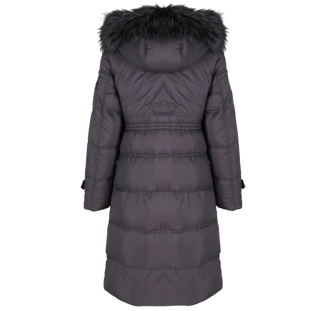 WOMEN' DOWN WINTER COAT WITH FUR-TRIM HOOD