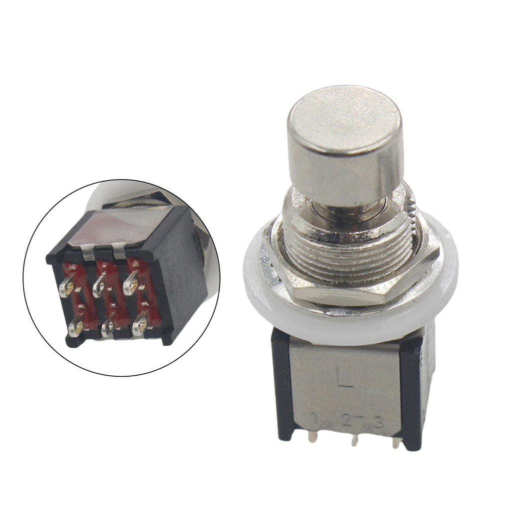 DPDT Rastende Stomps Pedal Fußschalter Ersatz 6 Pin Momentary Stomps Fußpedalschalter Not-Aus-Taste