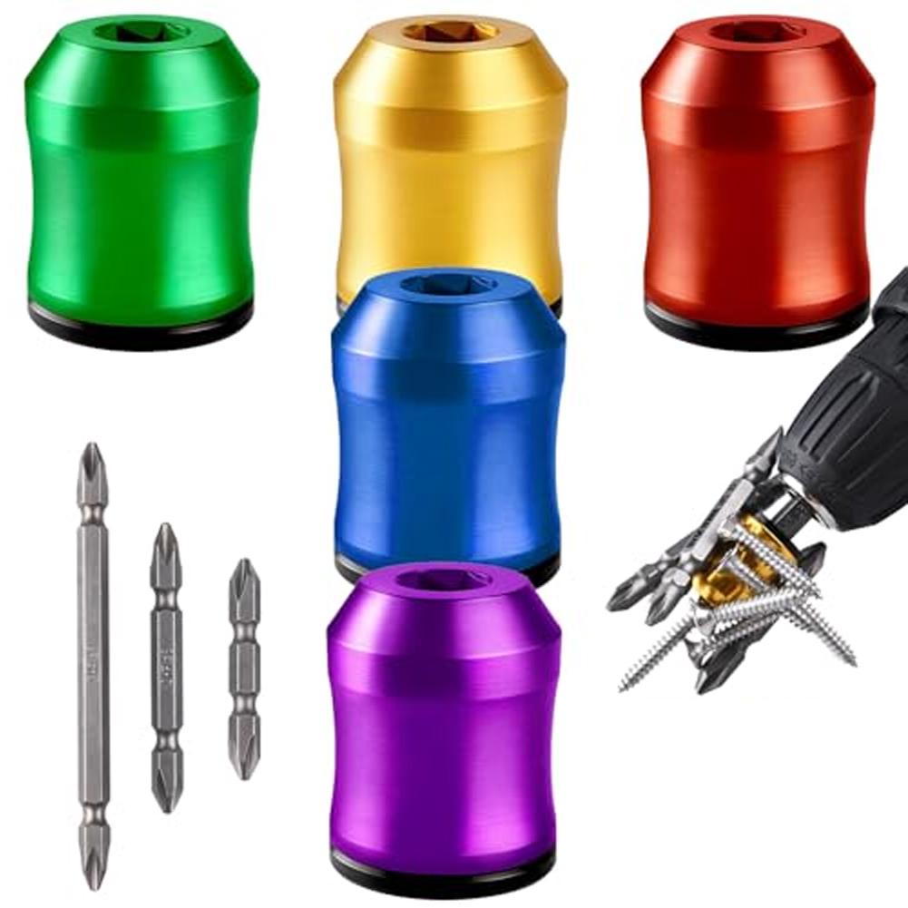 Magnetic Screw Rings Kit 5 Pieces with 3 Ph2 Hex Bits for Improved Screw Handling In Confined or Overhead Applications