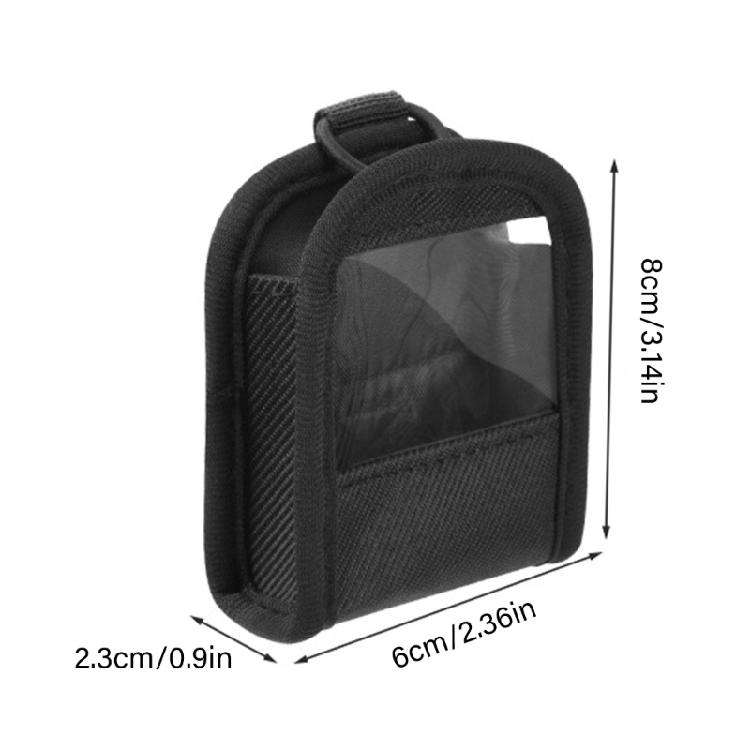 Stage Ready Transmitter Carrying Bag Featuring Clear TPU Visibility Window and Hook Loop Fasteners for Secure Placement