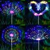 200 LED Solar Fireworks Light RGB Color Changing Outdoor Solar Lights Waterproof IP65  Decorative Garden Lighting for Yard Lawn Patio