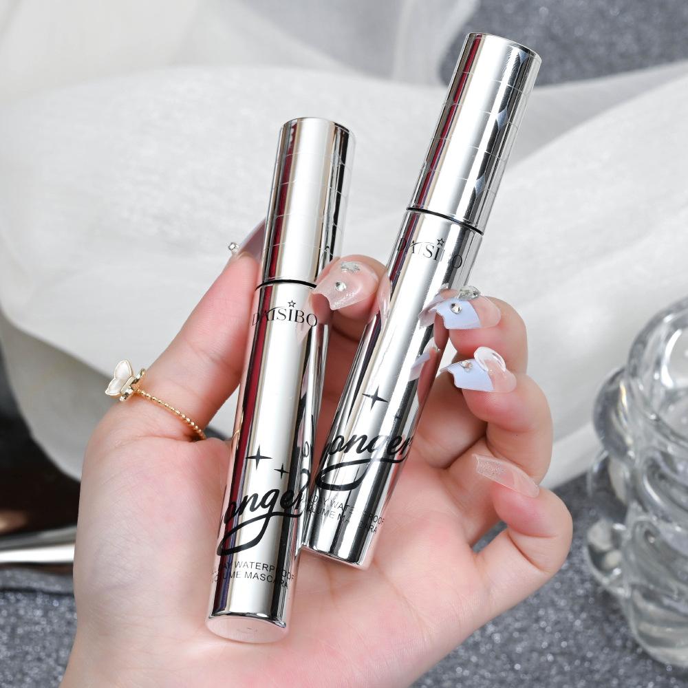 Longer Spray Silver Mascara Waterproof Sweat Resistant Thick Extended Warm Water Makeup Remover No Smudging No Clumping Mascara Beauty