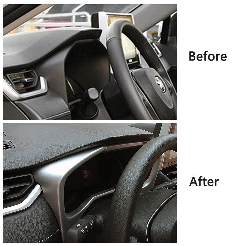 For Toyota Rav 4 Rav4 5 Gen 2019-2024 Interior Moulding Dashboard Central Control Color Change Modify ABS Matte Silver Sticker