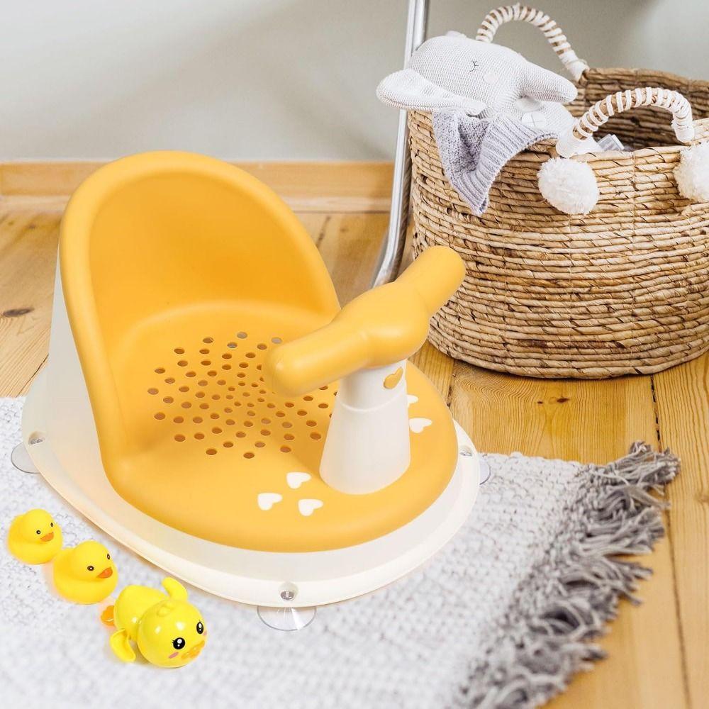 Non-Slip Baby Bath Chair Portable Infant Carseat Safe Baby Shower Seat  Newborn