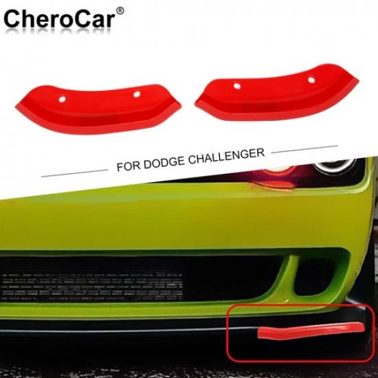 2X Front Splitter Bumper Lip Protector Decro Cover for Challenger SRT Hellcat