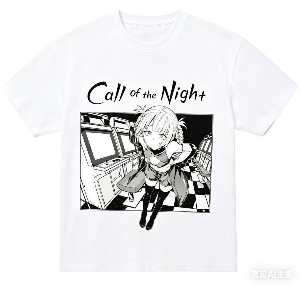 Summer Call Of The Night Nazuna Nanakusa Vertical Text Anime Graphic Black Tshirt Unisex Oversized Y2k Streetwear Cotton Tee